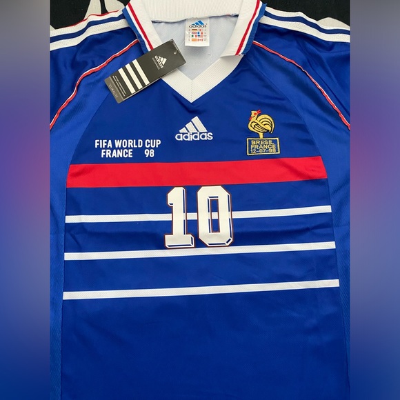 Adidas Retro Vintage Zinedine Zidane #10
France Fifa World Cup 1998 Final Jersey - Picture 4 of 5